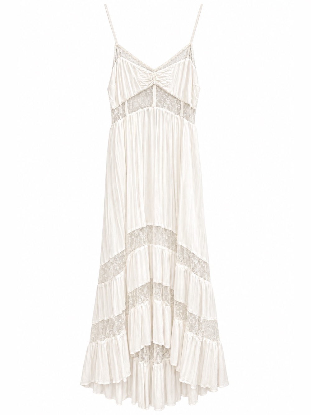 Shakuhachi White Lace Slip Dress